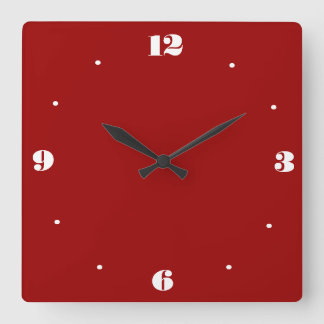 Très simple rouge et blanc > Horloges de cuisine