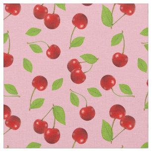 Très tissu de cerise - sur le rose