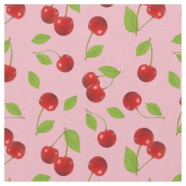 Très tissu de cerise - sur le rose (Fermer)