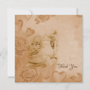 Très vintage, carte de remerciements de style anci