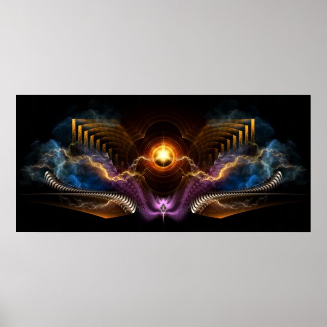 Trésor De La Nuit Fractale Poster Mur Art (Devant)