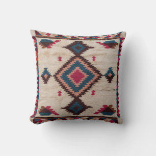 Trésors marocains : Kilim blanc Coussins avec Arab