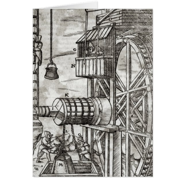 Treuil pour obtenir l'eau d'une mine (Devant)