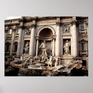 Trevi Fontaine Rome Italie Poster de voyage