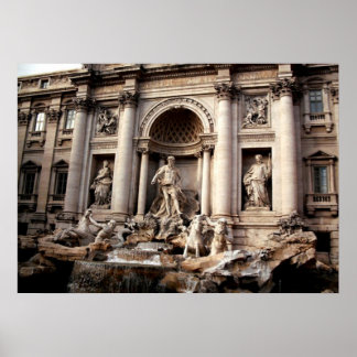 Trevi Fontaine Rome Italie Poster de voyage