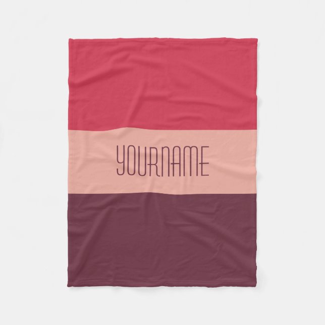 Tri-Color Stripes couverture polaire personnalisée (Devant)