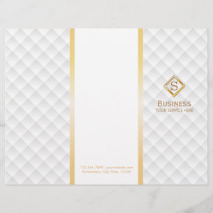 Tri-Fold Gold Diamond Monogramme Brochures moderne