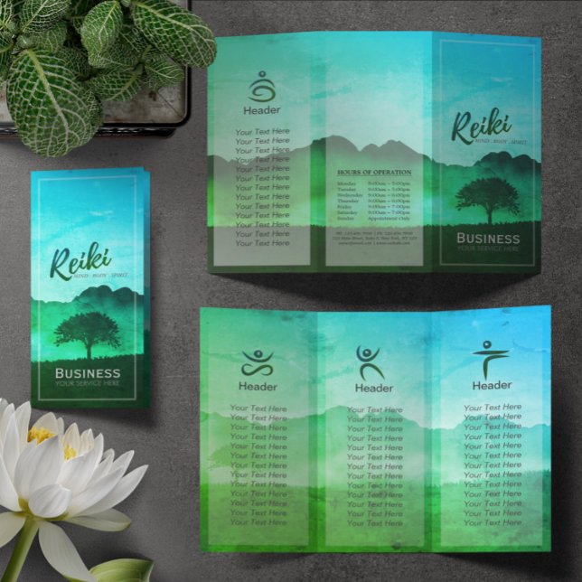 Tri-Fold Reiki Master Yoga instructeur de médiatio (Créateur téléchargé)