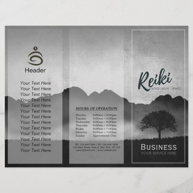 Tri-Fold Reiki Master Yoga instructeur de médiatio (Devant)