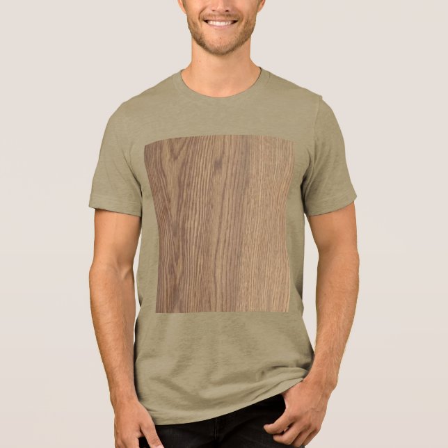Tri-matière Chemise T-Shirt pour adultes en grains de bois (Recto)