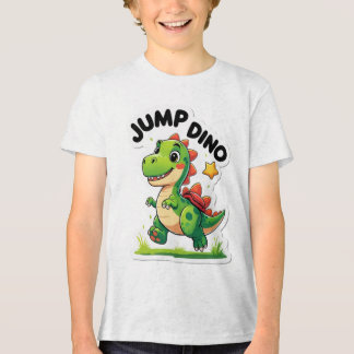 Tri-matière Jump Dino - Sticker de dessin en jeu T-Shirt