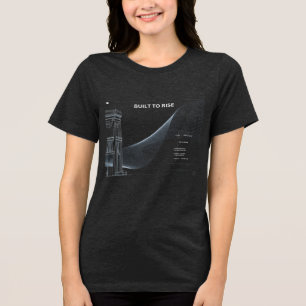 Tri-matière T-Shirt à l'art en ligne de structure minimaliste