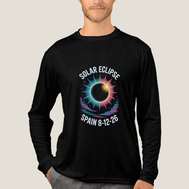 Tri-matière T-shirt de l'éclipse en Espagne 2026 Cadeau commém (Recto)