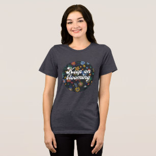 Tri-matière t-shirt design fleuri- garder en fleur