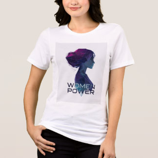 Tri-matière T-Shirt Féminin Pouvoir des Femmes en Low Poly Art