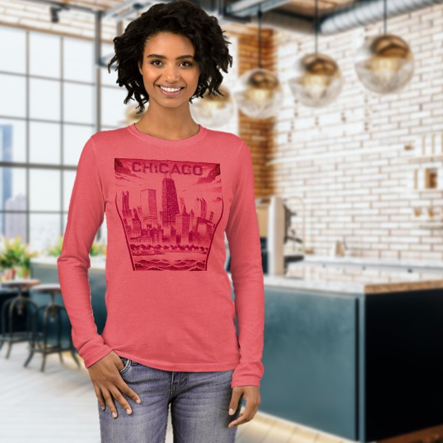 Tri-matière T-shirt graphique en plum de Chicago (Créateur téléchargé)