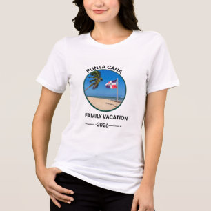 Tri-matière T-shirt pour vacances en famille à Punta Cana Répu