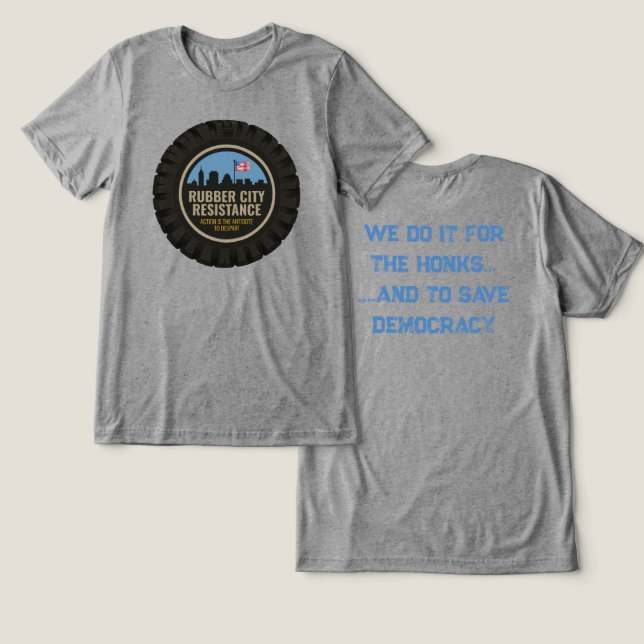 Tri-matière T-shirt Résistance en caoutchouc, deux côtés (Design Recto & Verso)