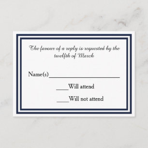 Triage double marine - carte RSVP