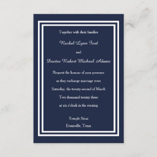 Triage double marine - Faire-part de mariage 3x5
