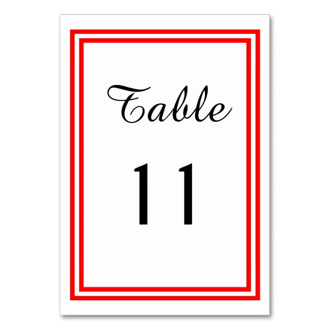 Triage double rouge - Carte de table (Par défaut)