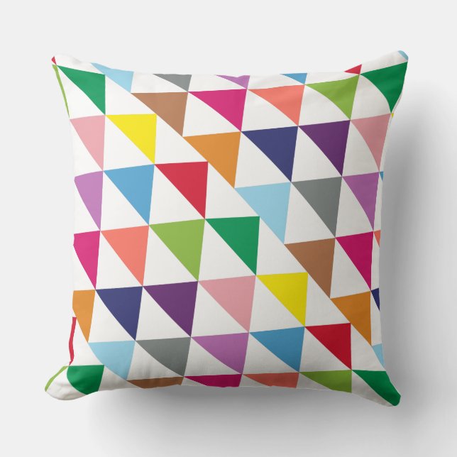 Triangle coloré avec Coussin blanc (Recto)