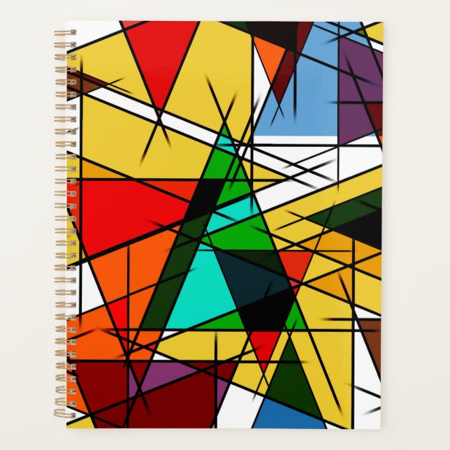 Triangle Coloré Géométrique Moderne  (Devant)