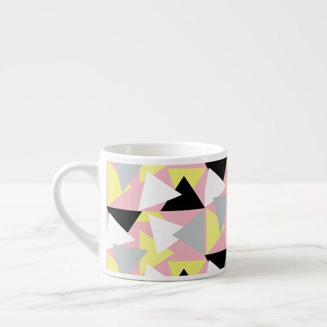 Triangle d'art Abstrait Pyramide Motif de café Mug (Gauche)