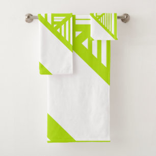 Triangle en Lime Vert et Blanc