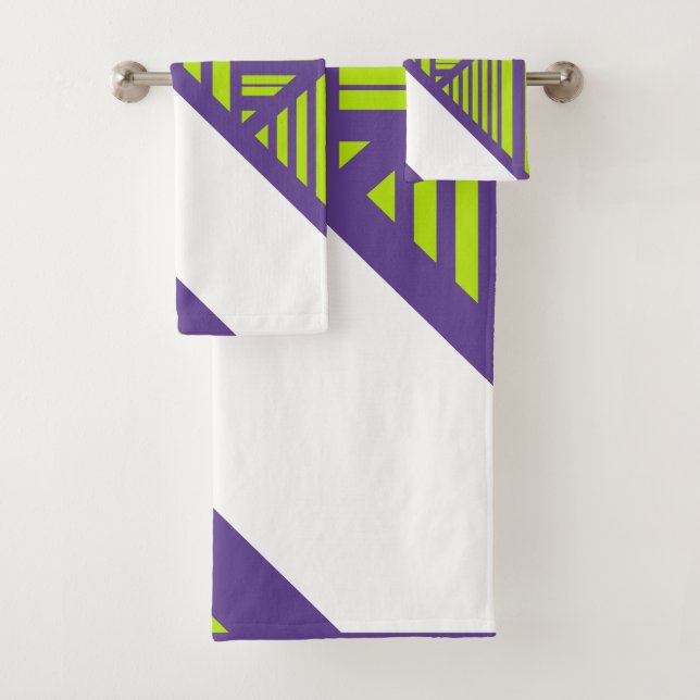 Triangle en Lime Vert & Violet (En situation)