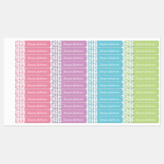 Triangle géométrique multicolore Enfants Étiquette