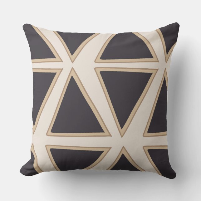 Triangle motif extérieur coussin moderne jardin (Recto)