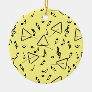 Triangle Music Notes Ornement céramique
