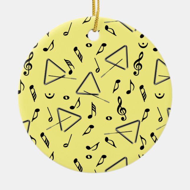 Triangle Music Notes Ornement céramique (Devant)