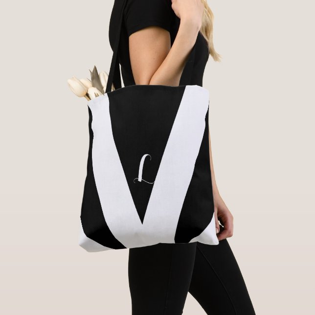 Triangle noir et blanc et Sac fourre-tout des slas (De près)
