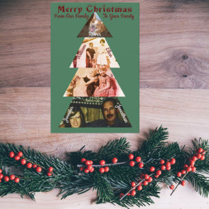 Triangle Photo Arbre de Noël Carte de voeux pliée