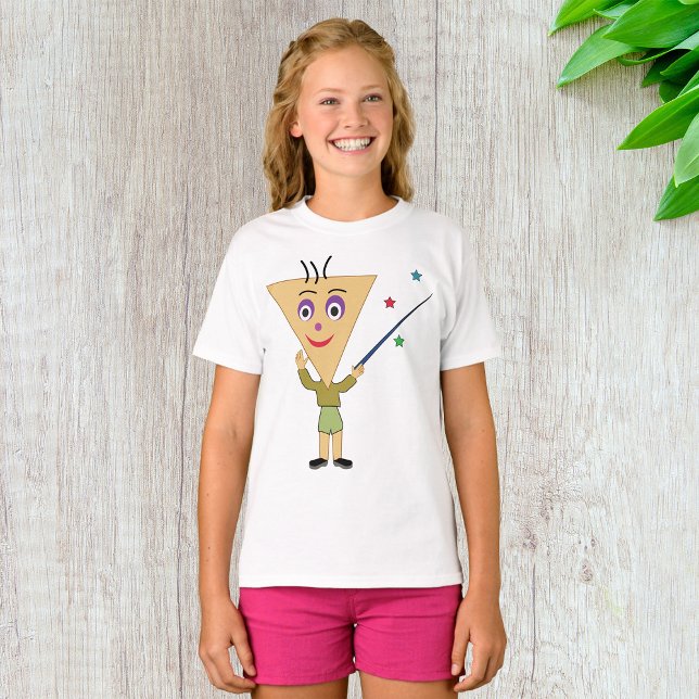 Triangle Tête Caractère Filles T-Shirt (Créateur téléchargé)