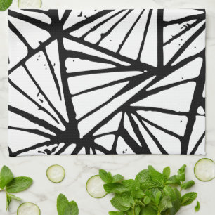 Triangles Abstraits Lino Imprimer Serviettes de cu