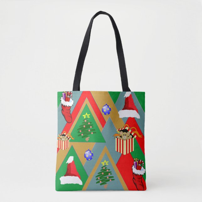 Triangles de Noël Plus Sac fourre-tout (Devant)