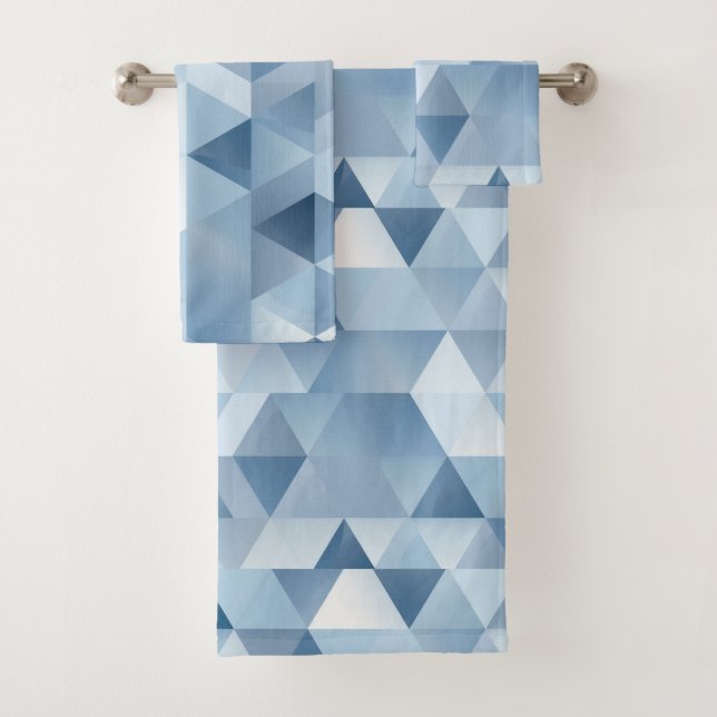 Triangles en bleu et gris (En situation)