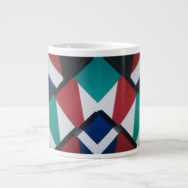 Triangles géométriques Gras - Mug Jumbo Spécial (Devant)