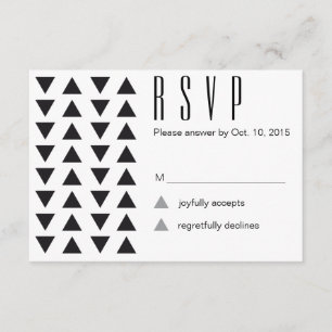 Triangles Mariage moderne RSVP
