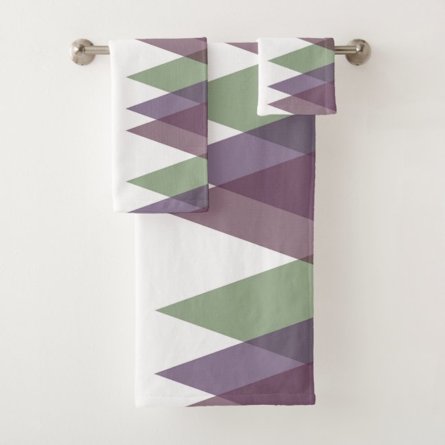 Triangles mauve et vert (En situation)