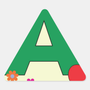 Triangulaire Apple Letter A Sticker