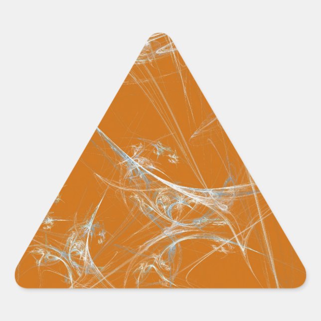 Triangulaire Araignée Web Fractale Arrière-planTriangle Sticker (Devant)
