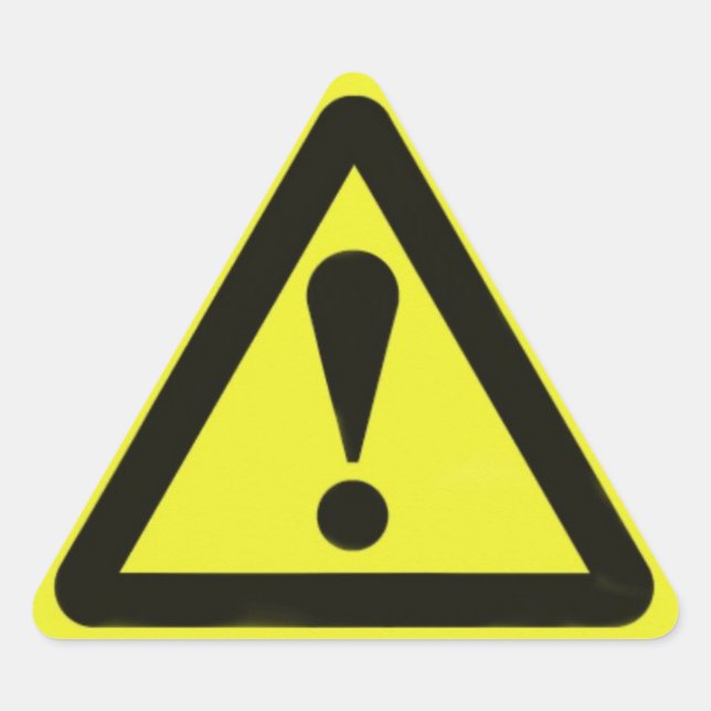Triangulaire Avertissement, Sticker d'avertissement (Devant)