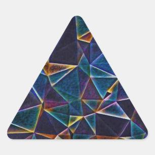 Triangulaire Bulles brisées Sticker Classic Round