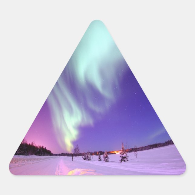 Triangulaire Éclairage du nord en Sticker Sky de l'Alaska (Devant)