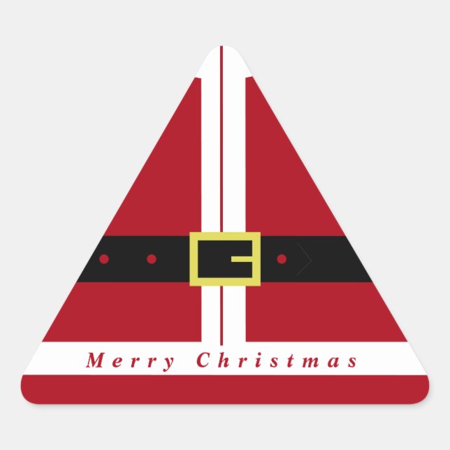 Triangulaire Joy Sticker de Noël Père Noël Cadeaux (Devant)