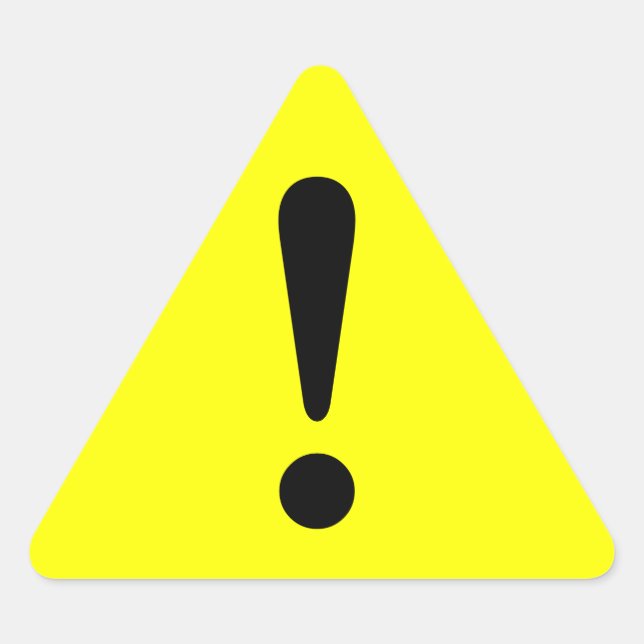 Triangulaire Sticker Attention Sticker Exclamation Équipement d (Devant)